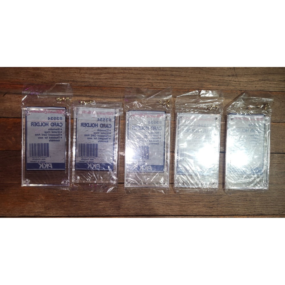 Set Of 5 Ultimate Collection #3534 Stackable Clear‎ Card Holders With Screws~NEW - Picture 3 of 3